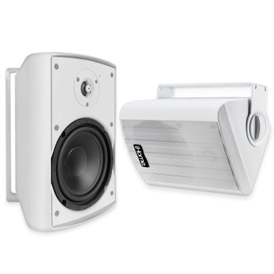 iHome IHSI-W400BT-PR-WHT Bluetooth 4" 100W Weatherproof Speakers, Indoor/Outdoor, Wall/Ceiling Mount, Surround Sound, Pair - Suitable for Home Parties