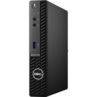 Dell OptiPlex 3000 3090 Desktop Computer - Intel Core i5 10th Gen i5-10500T Hexa-core (6 Core) 2.30 GHz - 16 GB RAM DDR4 SDRAM - 256 GB M.2 PCI Express NVMe SSD - Micro PC - Black