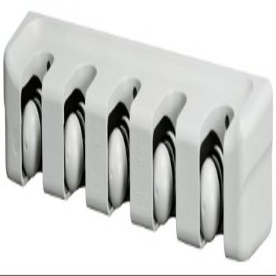 Open House Magic Holder Broom & Mop Organizer, Metal, White, 5' x 12