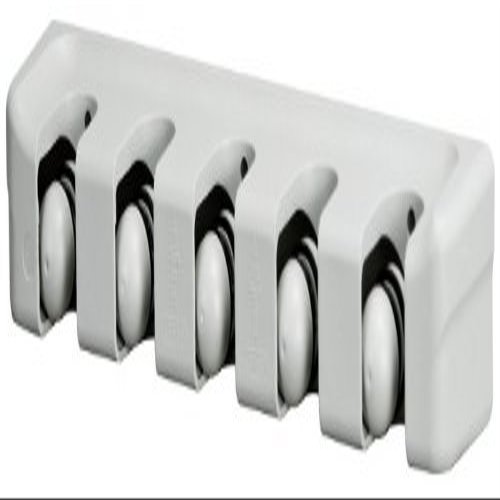 Open House Magic Holder Broom & Mop Organizer, Metal, White, 5' x 12