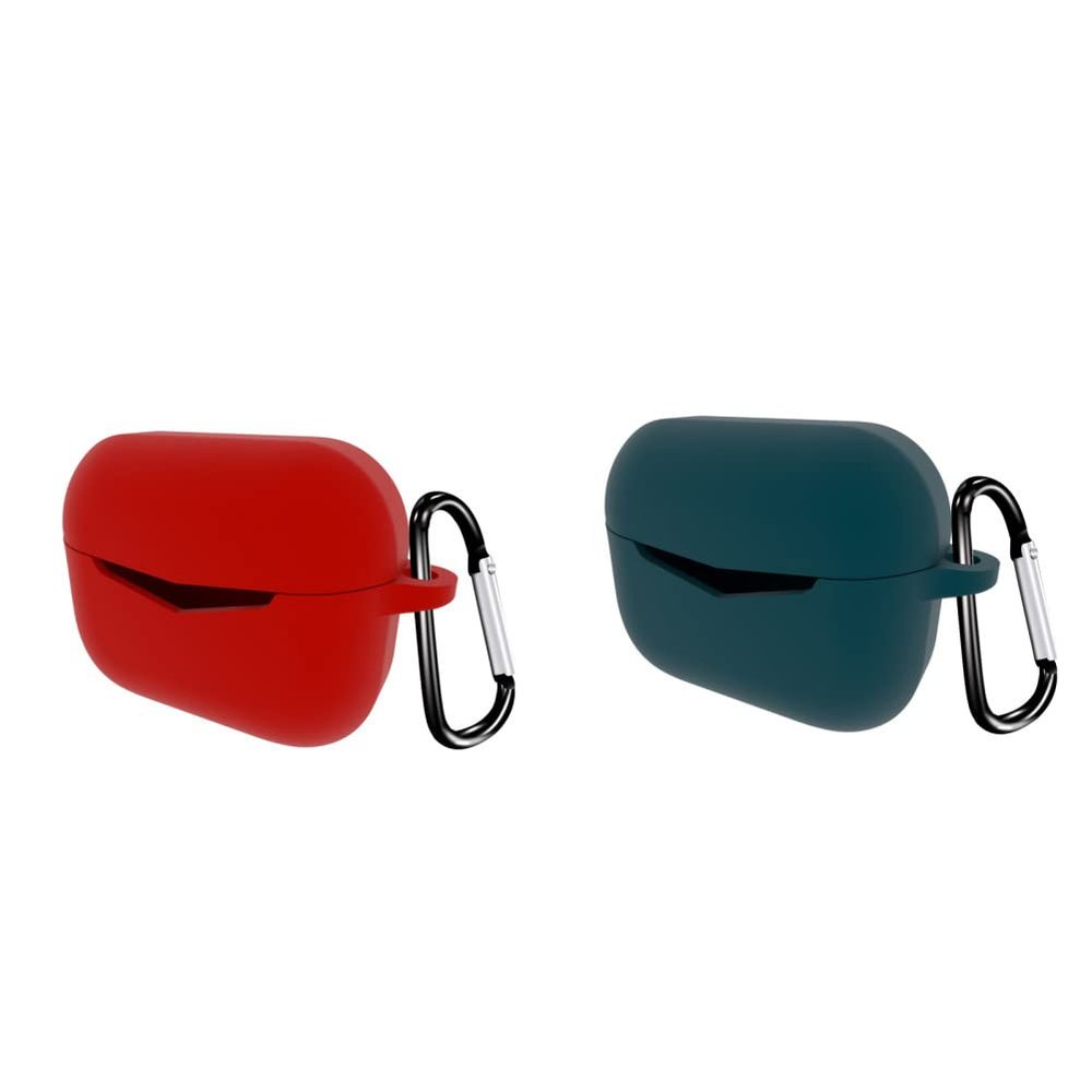 2 Pack DAYJOY Soft Silicone Protective Case Cover Compatible with Edifier Hecate GM3 Earphone, Protective Skin Sleeve with Key Chain for Edifier Hecate GM3 (red+Green)