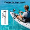 BJTDLLX Universal Portable Fish Finder, Transducer Bracket + Fishfinder Mount, 360 Rotation Adjustable Aluminum Alloy Transducer Mount Bracket for Boat Canoe Kayak Fishing Accessories 31.5inch view 3