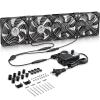 GDSTIME Big Airflow 4X 120mm Fans with 100V-240V AC Powered Speed Controller for DIY GPU Mining Rig Server Racks AV Cabinets TVs Routers Cooling Ventilation view 1