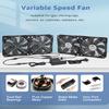 GDSTIME Big Airflow 4X 120mm Fans with 100V-240V AC Powered Speed Controller for DIY GPU Mining Rig Server Racks AV Cabinets TVs Routers Cooling Ventilation view 2
