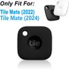 Geiomoo Silicone Case for Tile Mate 2024, Tile Mate 2022 Tracker, Soft Flexible Scratch Resistant Cover with Carabiner (Black) view 2