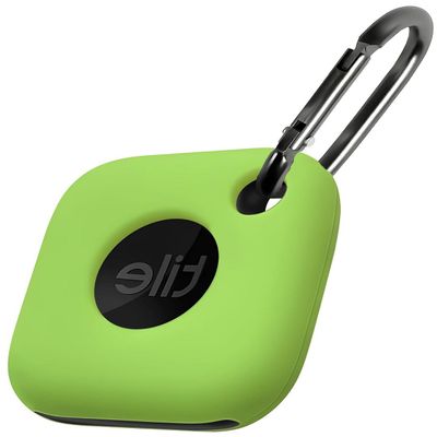 Geiomoo Silicone Case for Tile Mate 2024, Tile Mate 2022 Tracker, Soft Flexible Scratch Resistant Cover with Carabiner (Fluorescent Green)