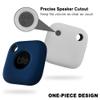 Geiomoo Silicone Case for Tile Mate 2024, Tile Mate 2022, Soft Scratch Resistant Cover with Carabiner (2 Pack White+Navy Blue) view 3