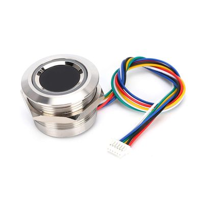 R503 Fingerprint Sensor, Circular Capacitive Fingerprint Recognition Module with 2-color Ring Indicator Light Suitable for Access Control Auxiliary Safety