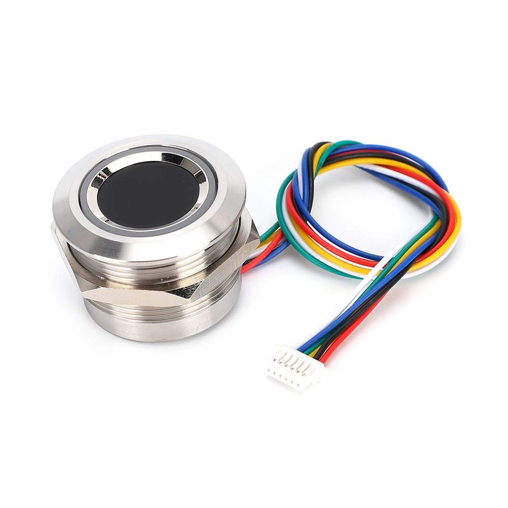 R503 Fingerprint Sensor, Circular Capacitive Fingerprint Recognition Module with 2-color Ring Indicator Light Suitable for Access Control Auxiliary Safety