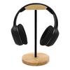 Bliocefo Headphone Stand Nature Wood & Aluminum Headset Hanger Mount Hook Gaming Holder Desktop Earphone Artful Functional Craftmanship Stand for All Headsets with Solid Wooden Base view 1