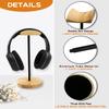 Bliocefo Headphone Stand Nature Wood & Aluminum Headset Hanger Mount Hook Gaming Holder Desktop Earphone Artful Functional Craftmanship Stand for All Headsets with Solid Wooden Base view 2
