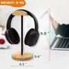 Bliocefo Headphone Stand Nature Wood & Aluminum Headset Hanger Mount Hook Gaming Holder Desktop Earphone Artful Functional Craftmanship Stand for All Headsets with Solid Wooden Base view 4