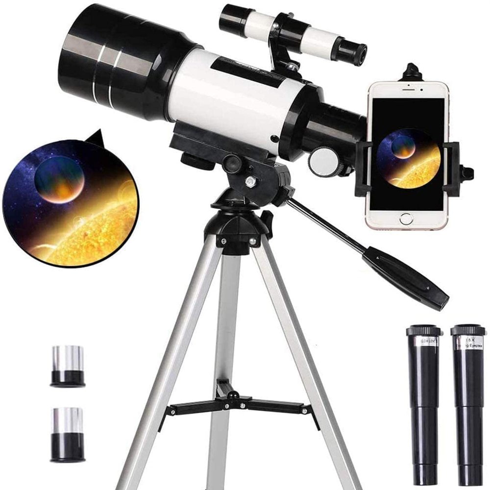 MMAXZ Telescope for Kids Astronomy Beginners Adults,70mm HD Telescope for Astronomy,Starter Scope with Tripod,Phone Adapter,Finder Scope