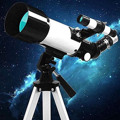 MMAXZ Kids Astronomical Telescope,70mm Aperture 400mm Astronomical Refractor Telescope,Professional Stargazing Entry-Level Student Telescope,Portable Travel Telescope
