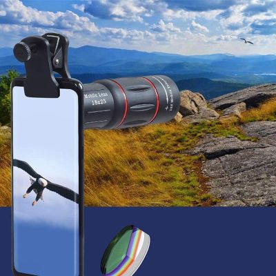 Telescope, 18 Times High Magnification List Binoculars Universal Mobile Phone Camera Lens Convenient Binoculars