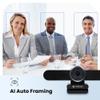 4K Webcam Conference Call TV Room Web Camera with Dual Microphones &Speaker, | All-in-One USB Video Camera, 116 Wide Angle, AI Auto Framing | Compatible with Zoom, OBS view 4