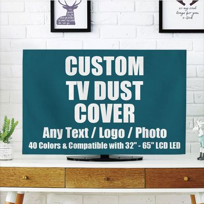 iPrint Custom TV Dust Cover, Cover Type 47 Inch LCD TV with Your Text Logo Image Photo for Home Office Decorations Dustproof TV Cover, Blue Green