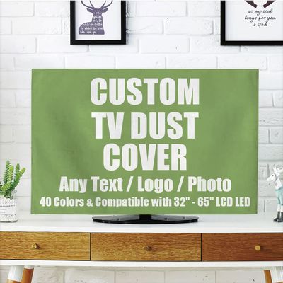 iPrint Custom TV Dust Cover, Cover Type 65 Inch LCD TV with Your Text Logo Image Photo for Home Office Decorations Dustproof TV Cover, Kiwi