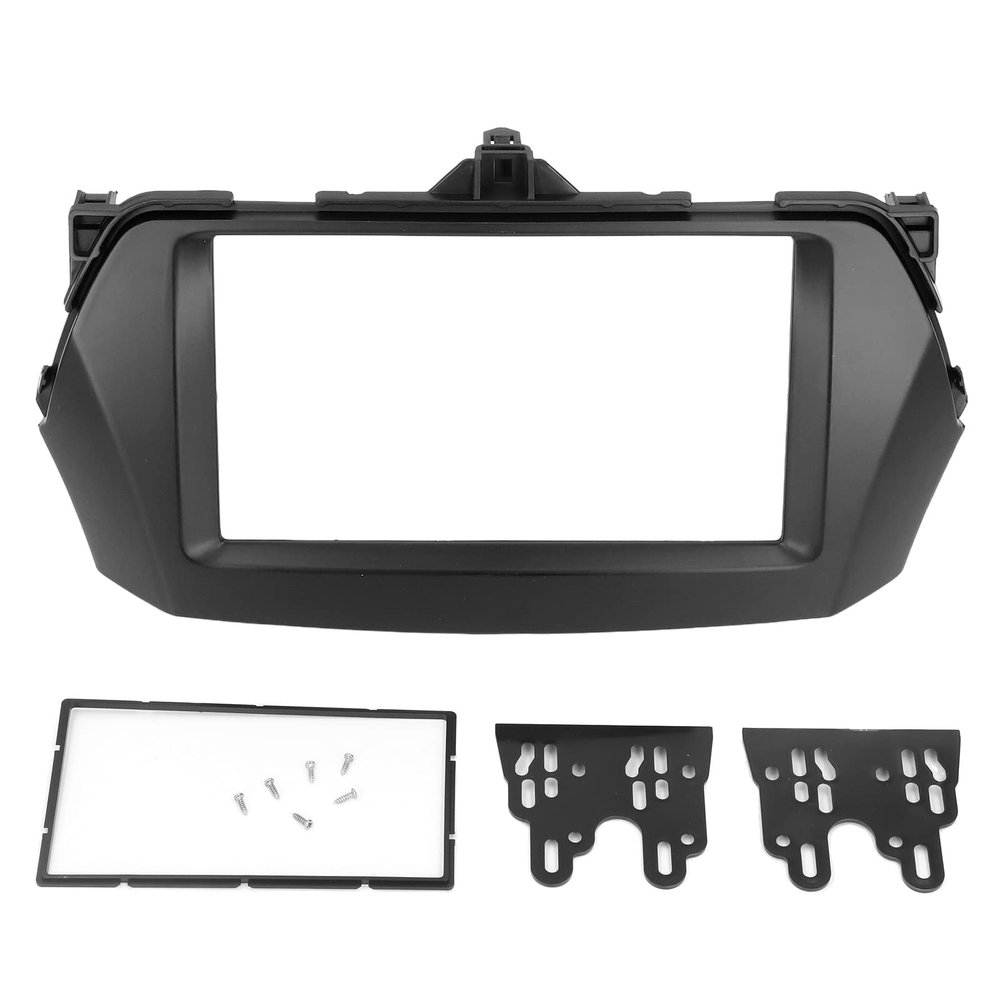 Aramox 2DIN Car Stereo Fascia Radio Face Plate Case Audio Radio Fascia Radio Stereo Dash Installation Trim Kit Replacement for Alivio Ciaz 2014-2015