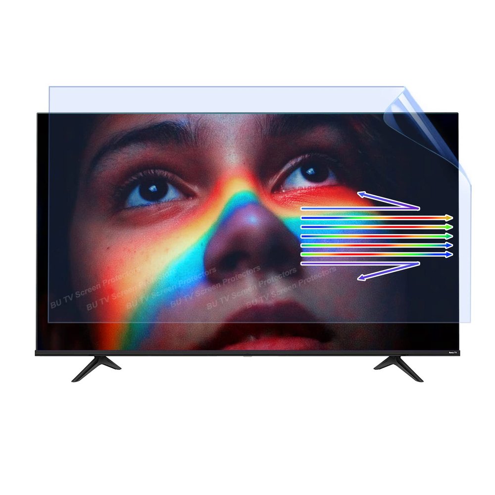 BU TV Screen Protectors Anti-Glare Screen Protective Film for 75 Inches TV, Can Block Harmful Blue Light, Anti Scratch Anti-Radiation Filter Out UV, Can Reduce Eye Fatigue,50" 1101 * 620