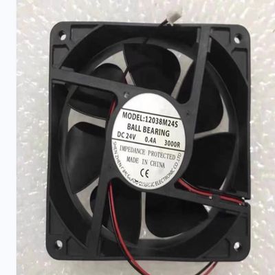 12038M24S 120X120X38MM 24V 0.4A 12CM 2-Wire Cooling Fan