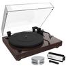 Fluance RT82 Reference High Fidelity Vinyl Turntable Record Player with Ortofon OM 10 Cartridge, Speed Control Motor, Record Weight, 3 in 1 Stylus and Record Cleaning Vinyl Accessory Kit view 1
