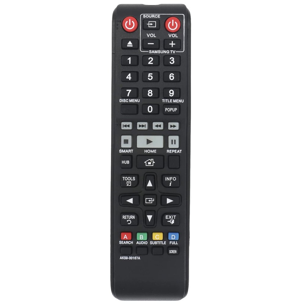 AK59-00167A Replacement Remote Control supports for Samsung Blu-ray Disc DVD Player BD-F6500 BD-F7500 BD-F6700 BD-F7500/ZA BD-H6500 BD-H6500/ZA BD-J6300 BD-J6300/ZA BD-J7500 BD-JM63 BD-JM63C UBD-K8500