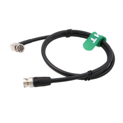 HangTon High Flex 12G 3G HD SDI 75 ohm Coaxial Video Cable 4K 60fps Male BNC to Right Angle Male BNC Canare LV-61S for RED ARRI Camera Monitor 5M