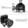 POYINCO Tripod Mini Ball Head 360 Degree Rotating Panoramic Ballhead with 1/4" Screw Quick Shoe Plate, for Tripod Monopod Slider DSLR Camera Camcorder,Max Load up to 5 kg/ 11lb view 3