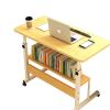BBNB Laptop Desk, Standing Height Adjustable Computer Desk with Mobile Phone Tablet Pc Slot Movable with Wheels, Portable Side Table for Bed Sofa (Color : D) view 1