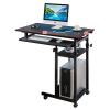 BBNB Laptop Desk, Standing Height Adjustable Computer Desk with Mobile Phone Tablet PC Slot Movable with Wheels, Portable Side Table for Bed Sofa (Color : A) view 1