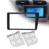 2Din ABS Radio Stereo Fascia, Dash Frame Trim Dash Stereo Bezel Replacement, Fit for LHD 2001-2005, Black view 2