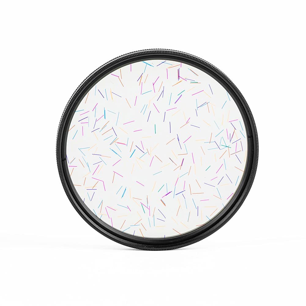 KOGJAERS Prism Lens Filter 77 mm Starlight Glare Filter Anamorphic Lens Flare Effect Filter Film Props (Rainbow ray Flares)