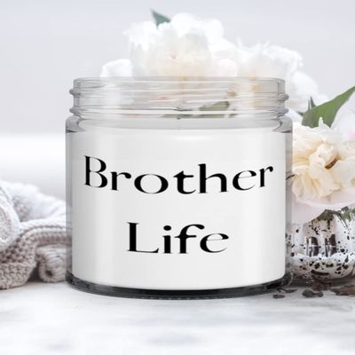 Brother Gifts For Brother, Brother Life, Reusable Brother Candle, From Brother