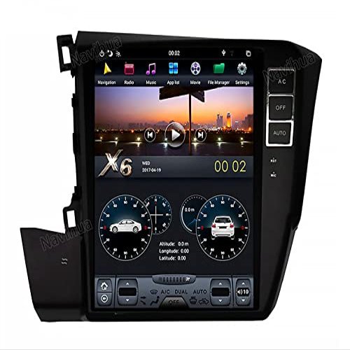 10.4 Inch Vertical Screen 4+64GB Android Car Multimedia Player Radio GPS Navigation for Honda Civic 2012