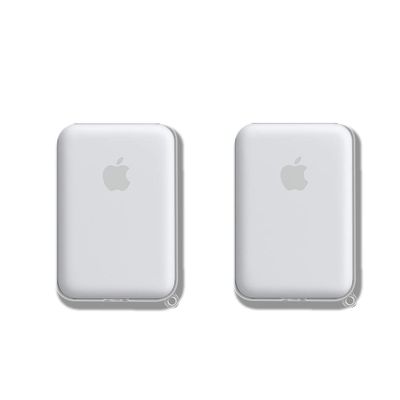 2 Pack DAYJOY Soft TPU Protective Clear Case Cover Compatible with Apple MagSafe Battery Pack, Anti-Scratch Shockproof Skin Armor Shield Sleeve with Carabiner(Transparent)