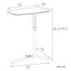 BBNB Laptop Desk, Height Adjustable Laptop Table Sofa Table and Side Table for Tablet 60  64.5-95.5  38cm Pu Material Desktop view 3