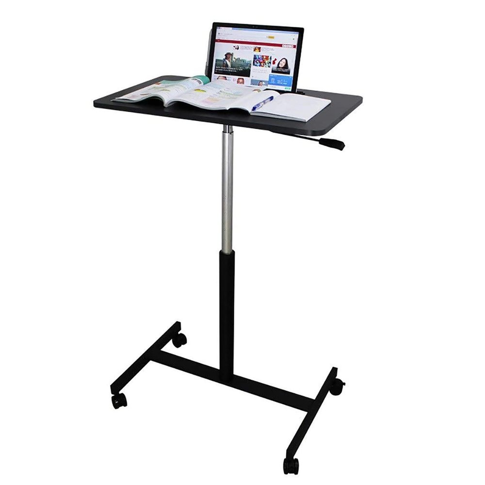BBNB Laptop Desk, Height Adjustable Laptop Table Sofa Table and Side Table for Table, Pulley Design to Move Easily (Color : White)