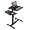 BBNB Laptop Desk, Height Adjustable Laptop Table Sofa Table and Side Table for Table, Pulley Design to Move Easily (Color : White) view 3