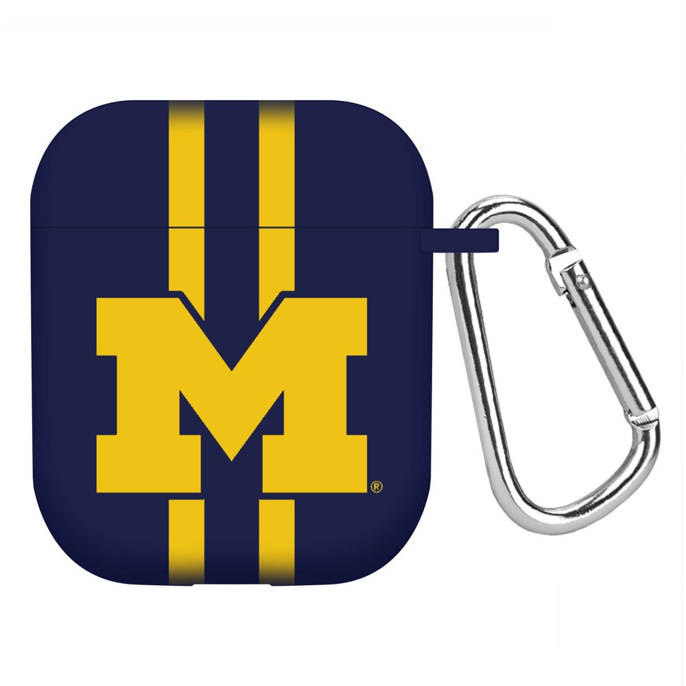 Affinity Bands Michigan Wolverines HD Case Cover Compatible with Apple AirPods Gen 1 & 2 (Stripes)