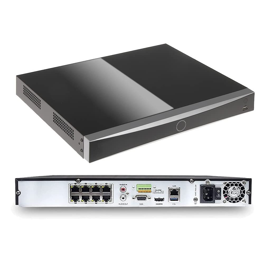 DS-7608NXI-I2/8P/S 8 Channel 4K Acusense NVR 8 POE Network Video Recorder, Human/Vehicle Detection, Facial Recognition, Compatible with Hik IP Cameras(International English Version No HDD)