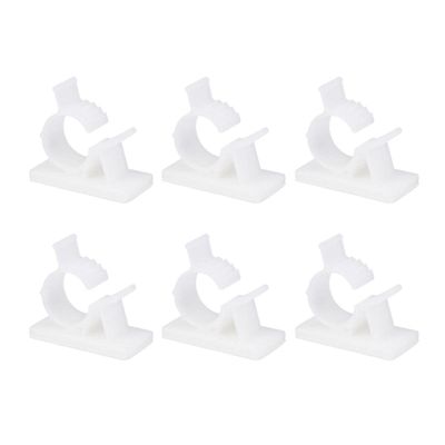 DOITOOL 20pcs Adjustable Cable Clips Holder Self-Adhesive Wire Management Fasteners for Desk Cord Organizer XXL for Tv Computer and Network Cables White