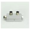 Push Fit 8mm 2 Way Solid Aluminum T-Shape Air Manifold Block Splitter view 1