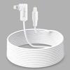 Bangun White Optical Audio Cable 30ft, Slim 90 Degree Digital Audio S/PDIF Toslink Cord, Right Angle Fiber Optic Audio Cable for Sound Bar/TV/PS4/Xbox/Home Theater view 1