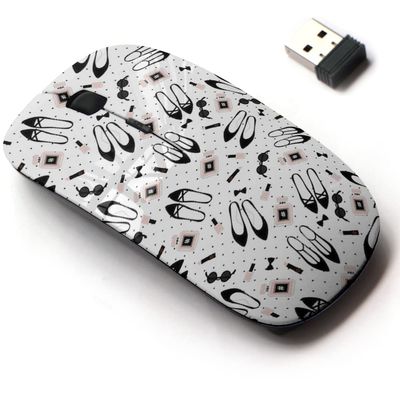 2.4G Wireless Mouse with Cute Pattern Design for All Laptops and Desktops with Nano Receiver - Fashion Accessories Cute