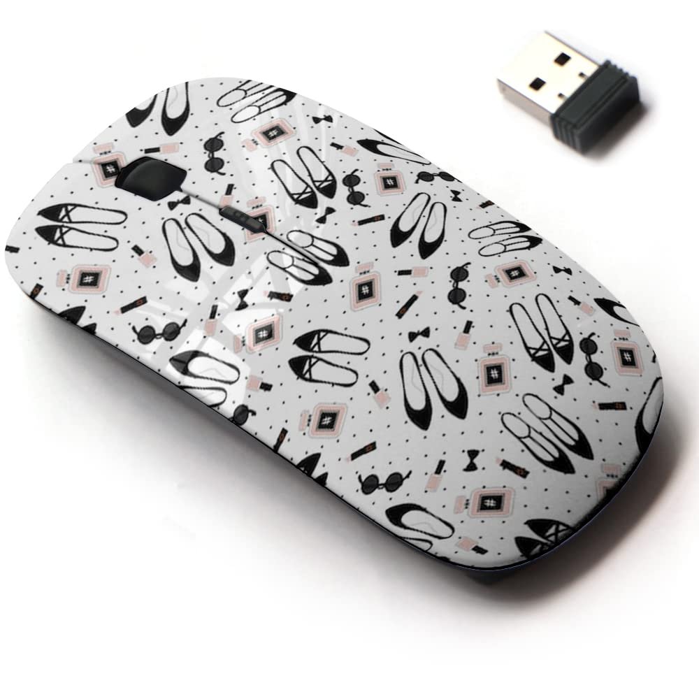 2.4G Wireless Mouse with Cute Pattern Design for All Laptops and Desktops with Nano Receiver - Fashion Accessories Cute