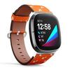 CJBROES Replacement Leather Watch Band, Compatible with Fitbit Versa 3 and Fitbit Sense of Wristband Bracelet Accessory - Cardamom pods view 2