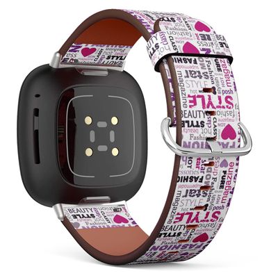 CJBROES Replacement Leather Watch Band, Compatible with Fitbit Versa 3 and Fitbit Sense of Wristband Bracelet Accessory - Love My Fashion