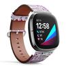 CJBROES Replacement Leather Watch Band, Compatible with Fitbit Versa 3 and Fitbit Sense of Wristband Bracelet Accessory - Love My Fashion view 2