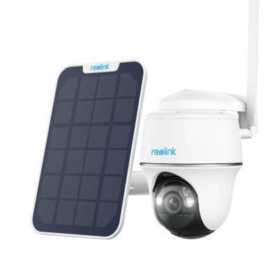 REOLINK 4G LTE Cellular Security Camera Outdoor, 5MP No WiFi, 360 Pan-Tilt Go PT Plus+Solar Panel+32GB SD Card, Wireless Solar Powered, 2K+ Color Night Vision, Smart AI Detection